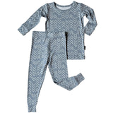 LONG SLEEVE 2 PIECE SETS- Blue Mud Cloth