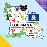 Louisiana State Tag Toy Crinkle Square That Teaches Facts