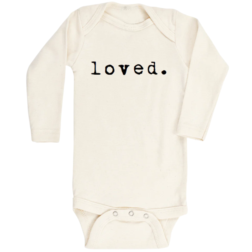 Loved. - Long Sleeve Organic Baby Bodysuit - HoneyBug 