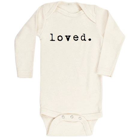 Loved. - Long Sleeve Organic Baby Bodysuit - HoneyBug 