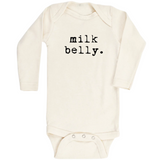 Milk Belly - Long Sleeve Organic Baby Bodysuit - HoneyBug 