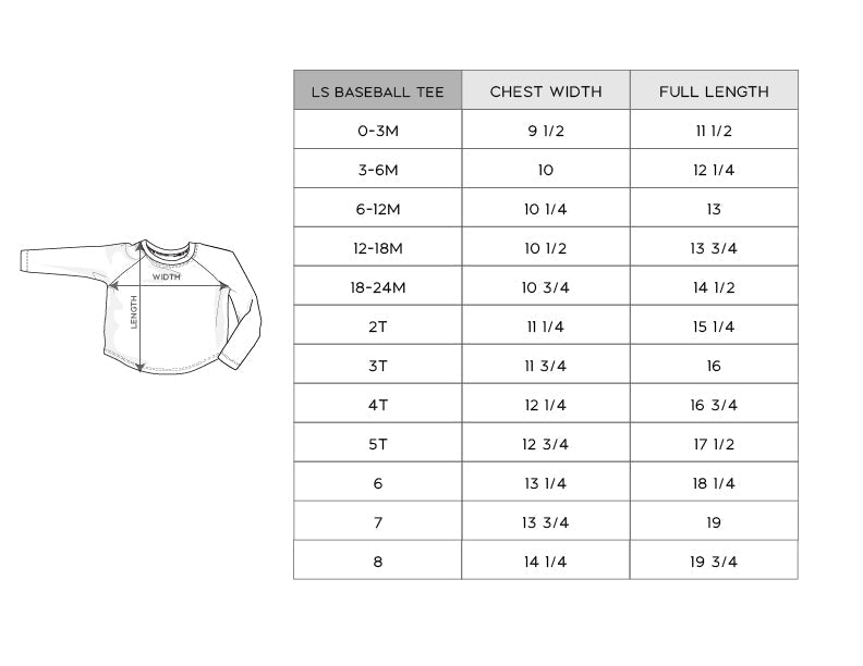 Long Sleeve Baseball Tee - HoneyBug 