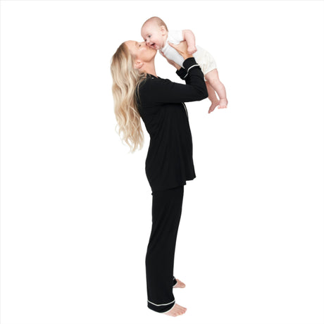 The Black CloudLuxe Classic Pajama Set - HoneyBug 