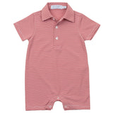 Austin Boys' Performance Shortall by LH Sport - Red Stripes - HoneyBug 