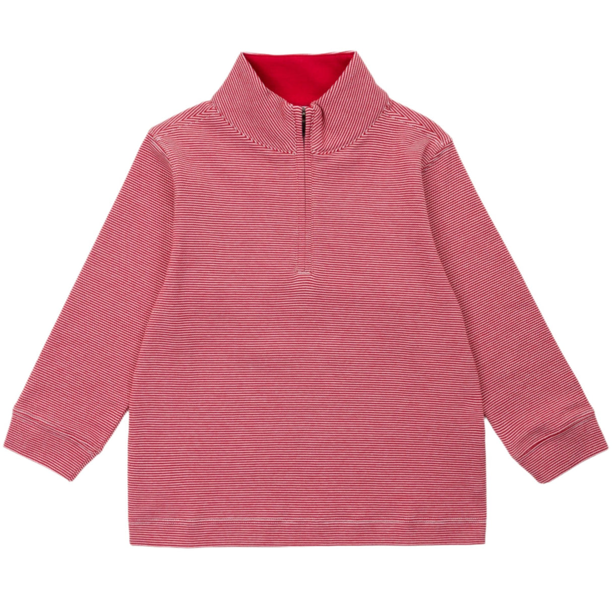 Spencer Quarter Zip Pullover - Red Stripes