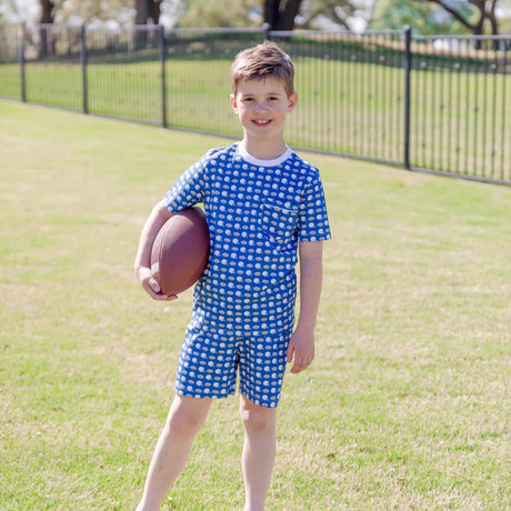 Charles Boys' Short Set - First Down Football - HoneyBug 