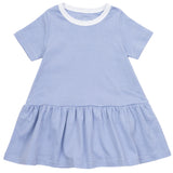 Lottie Girls' Dress - Blue and White Stripes - HoneyBug 