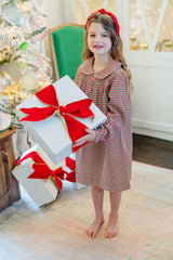 Grace Girls' Woven Dress - Holiday Plaid