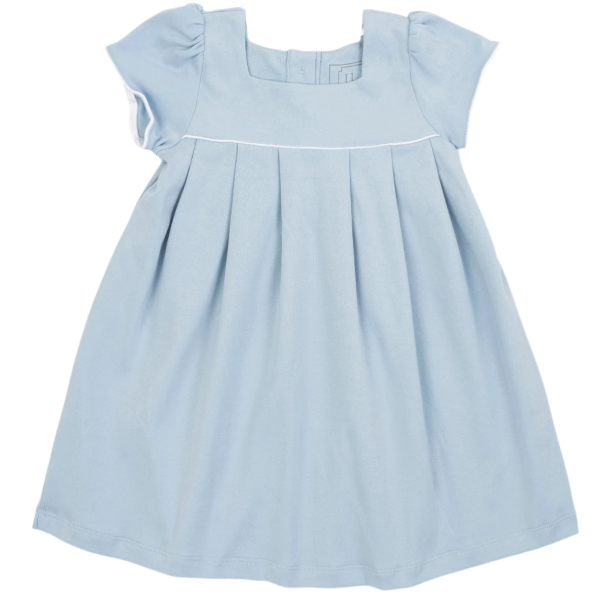 Lizzy Girls' Woven Pima Cotton Dress - Light Blue - HoneyBug 