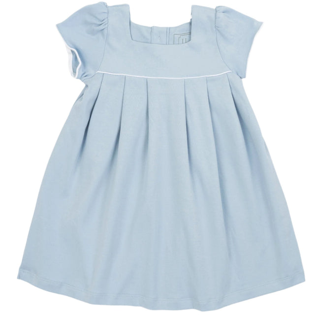 Lizzy Girls' Woven Pima Cotton Dress - Light Blue - HoneyBug 