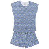 Riley Women's Pajama Short Set - Royal Safari