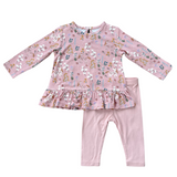 Long Sleeve Peplum Set - HoneyBug 