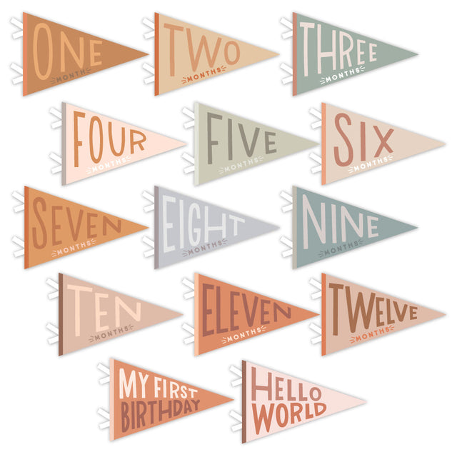 Mountain Fields Petit Milestone Pennant - HoneyBug 