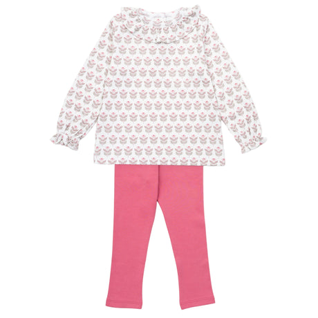 Lulu Girls' Legging Set - Berkshire Batik Floral - HoneyBug 