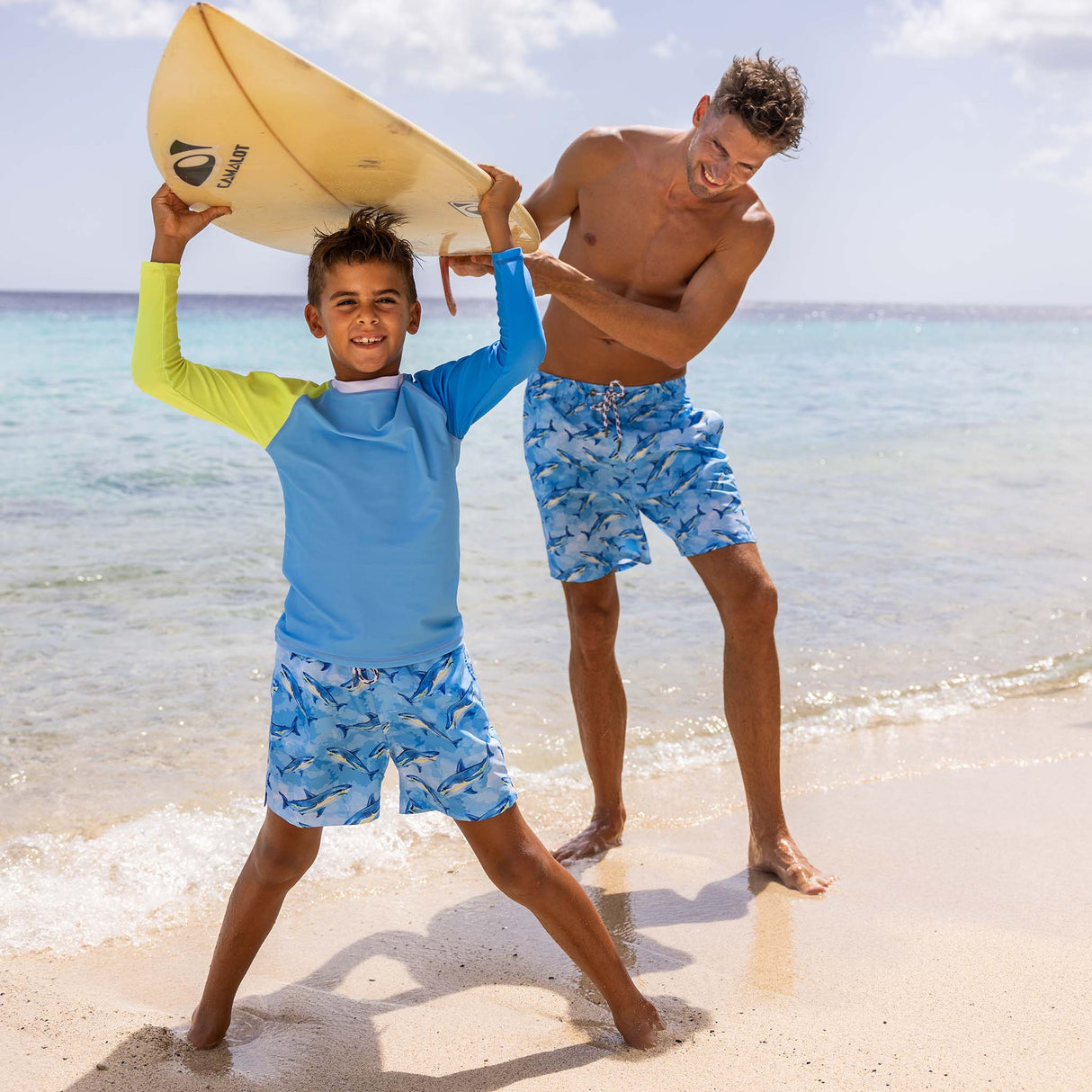 Mens Jawsome Waves Swim Short - HoneyBug 