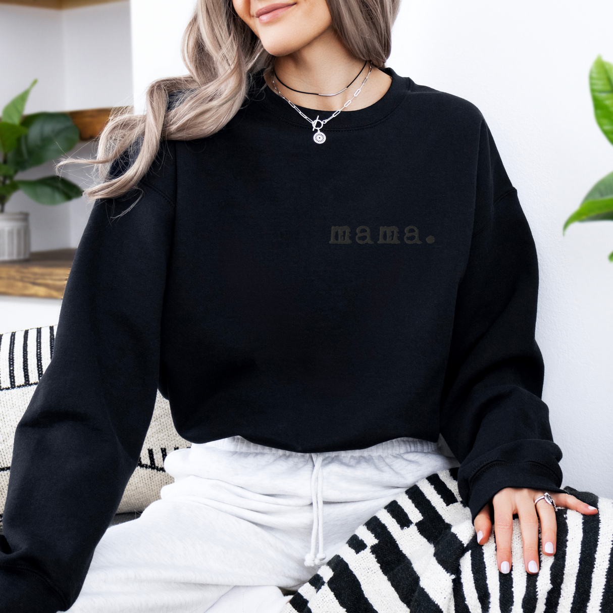 Mama. Embroidered |  Premium Adult Sweatshirt - HoneyBug 