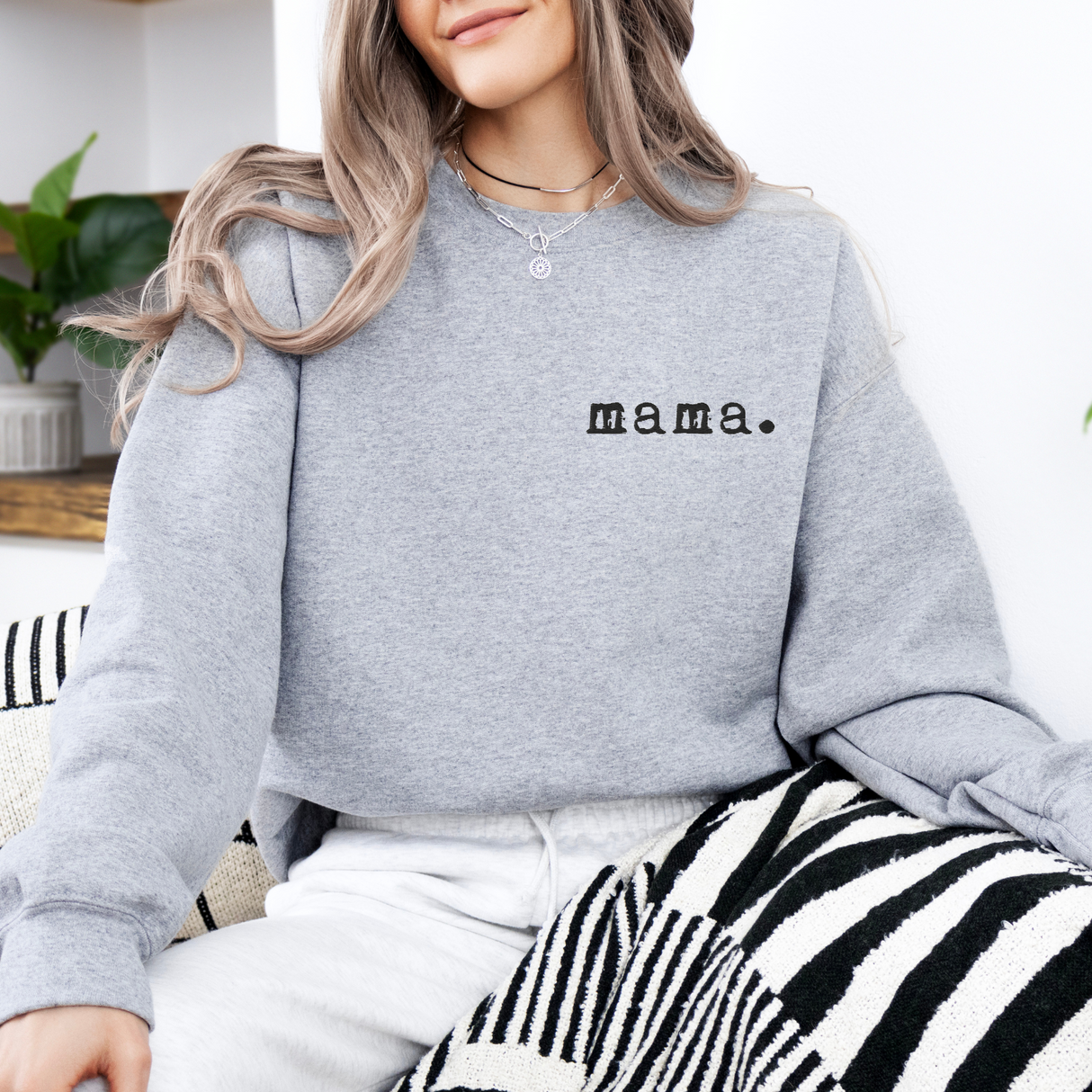 Mama. Embroidered |  Premium Adult Sweatshirt - HoneyBug 