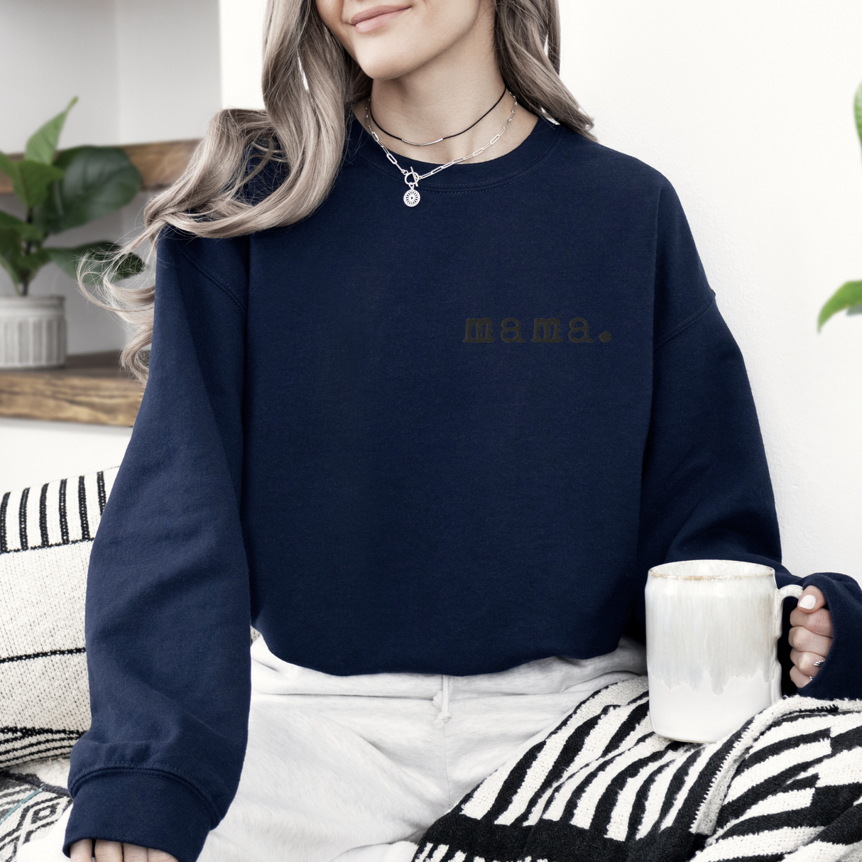 Mama. Embroidered |  Premium Adult Sweatshirt - HoneyBug 