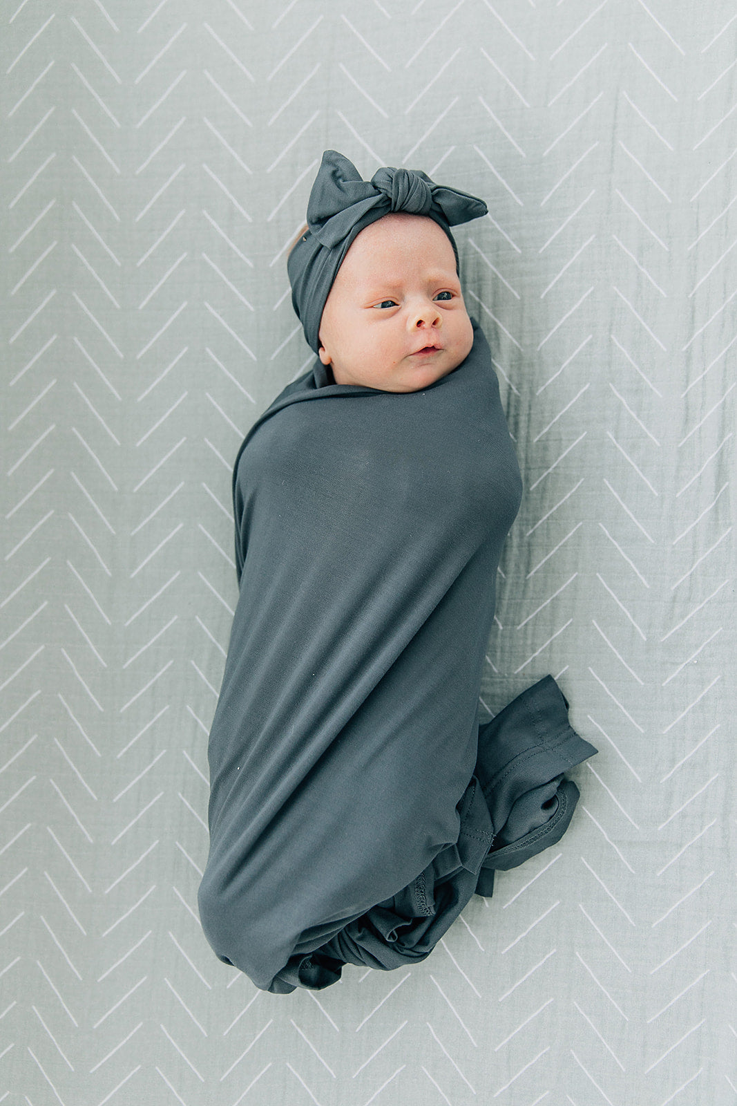Charcoal Bamboo Hat OR Head Wrap Set - HoneyBug 