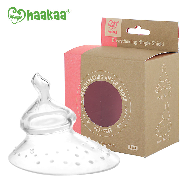 Haakaa Silicone Breastfeeding Nipple Shield with Orthodontic Nipple, 1 PK - HoneyBug 