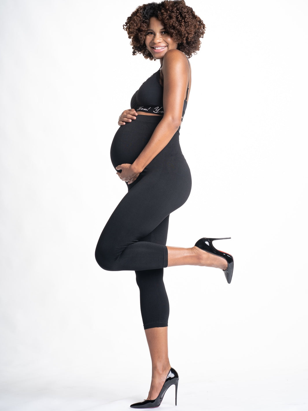 Mom's Night Out Crop Maternity Leggings - HoneyBug 
