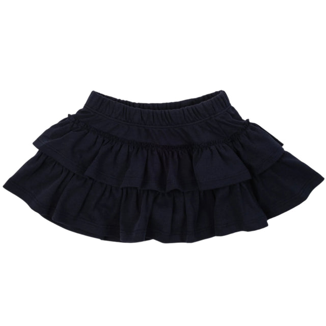 Maggie Girls' Tiered Pima Cotton Skirt - Navy - HoneyBug 