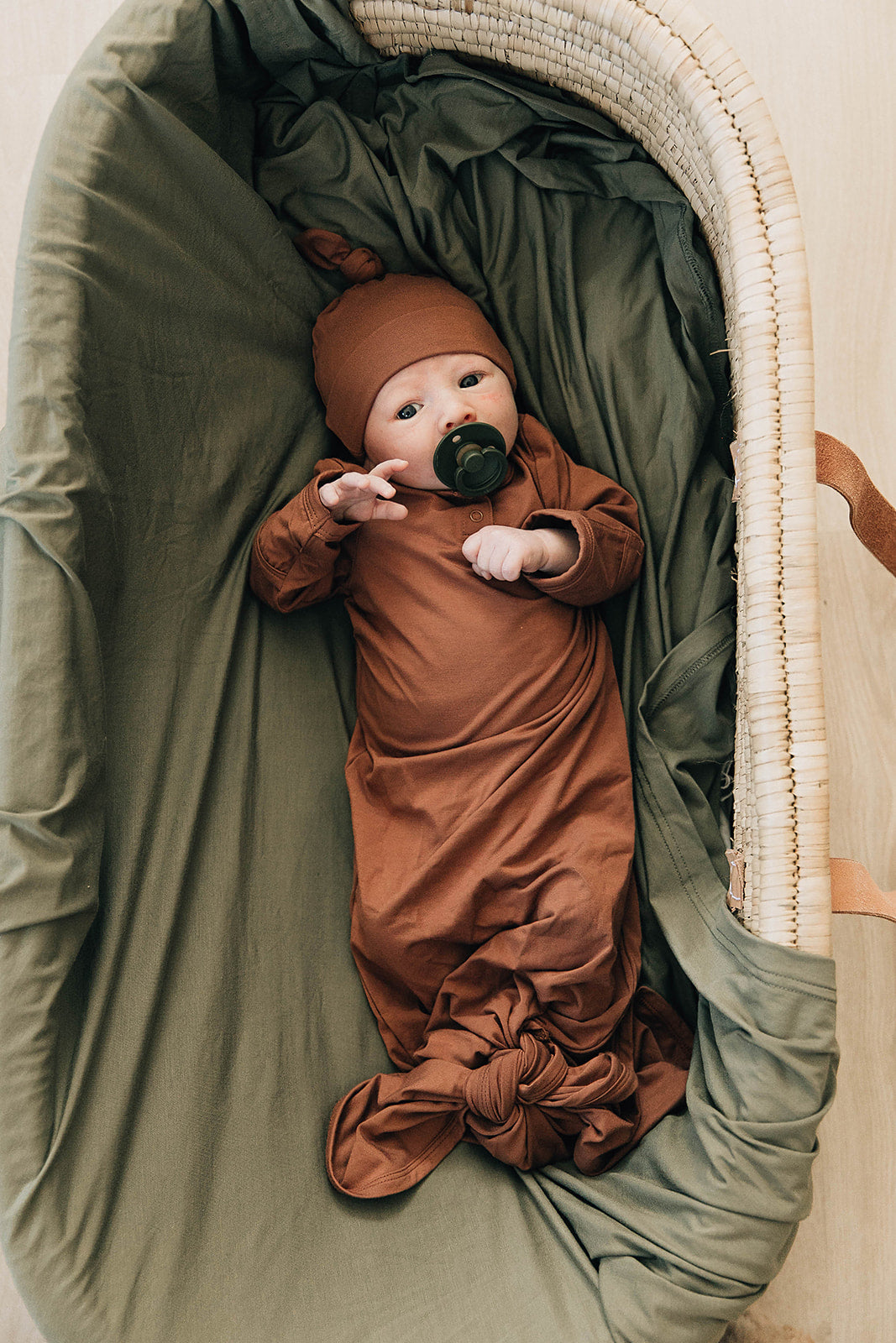 Rust Bamboo Knot Gown