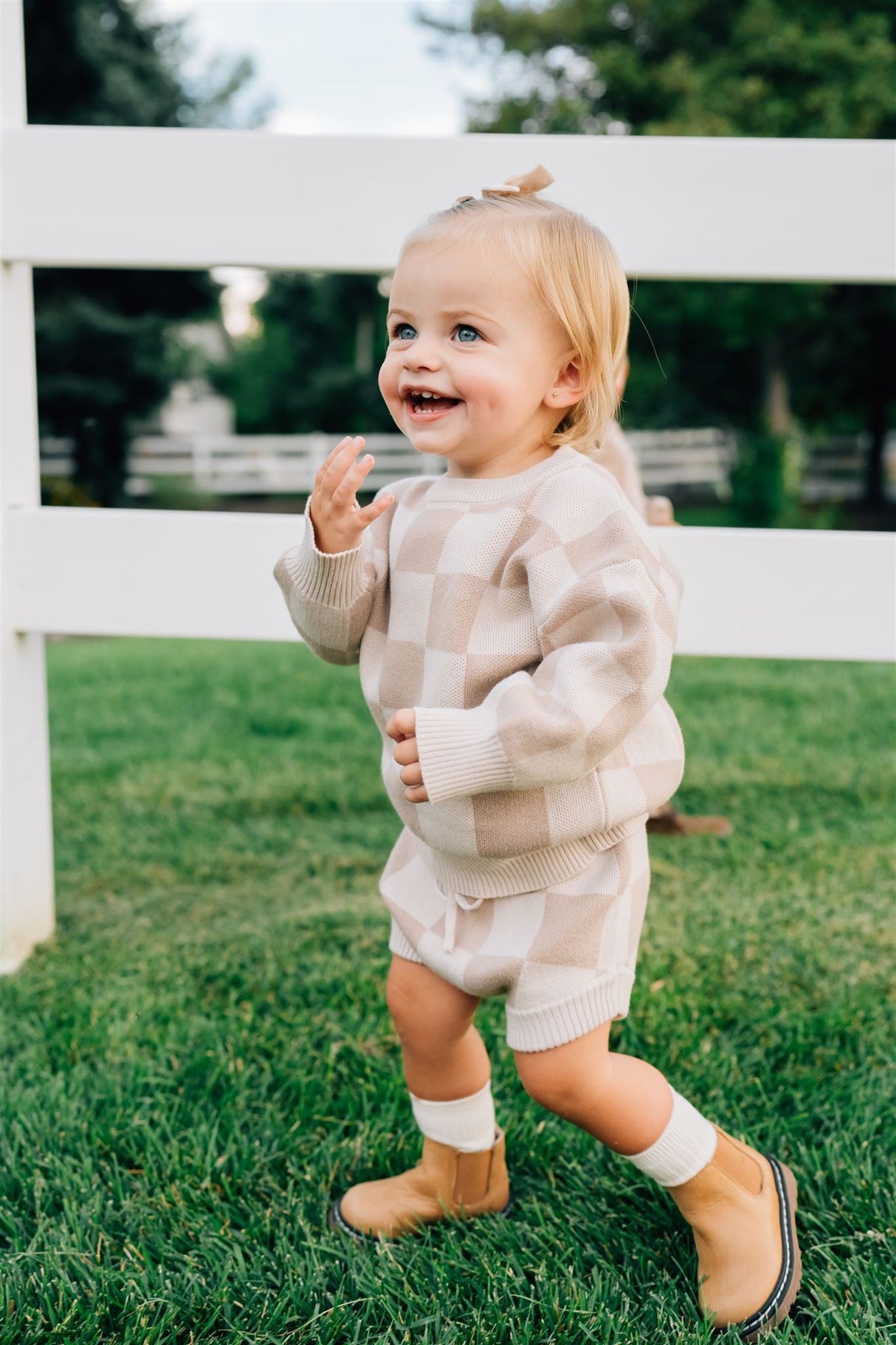 Checkered Knit Bloomers