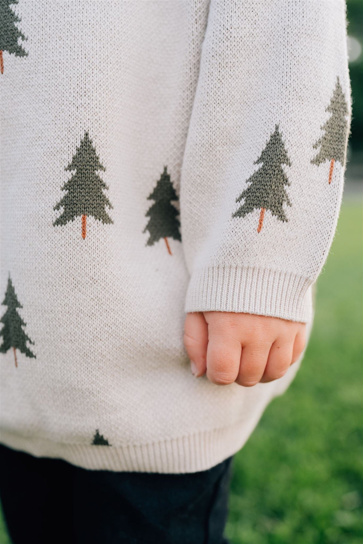 Pine Tree Knit Sweater - HoneyBug 