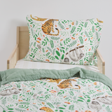 Cotton Muslin Toddler Bedding 3 Piece Set - Mighty Jungle