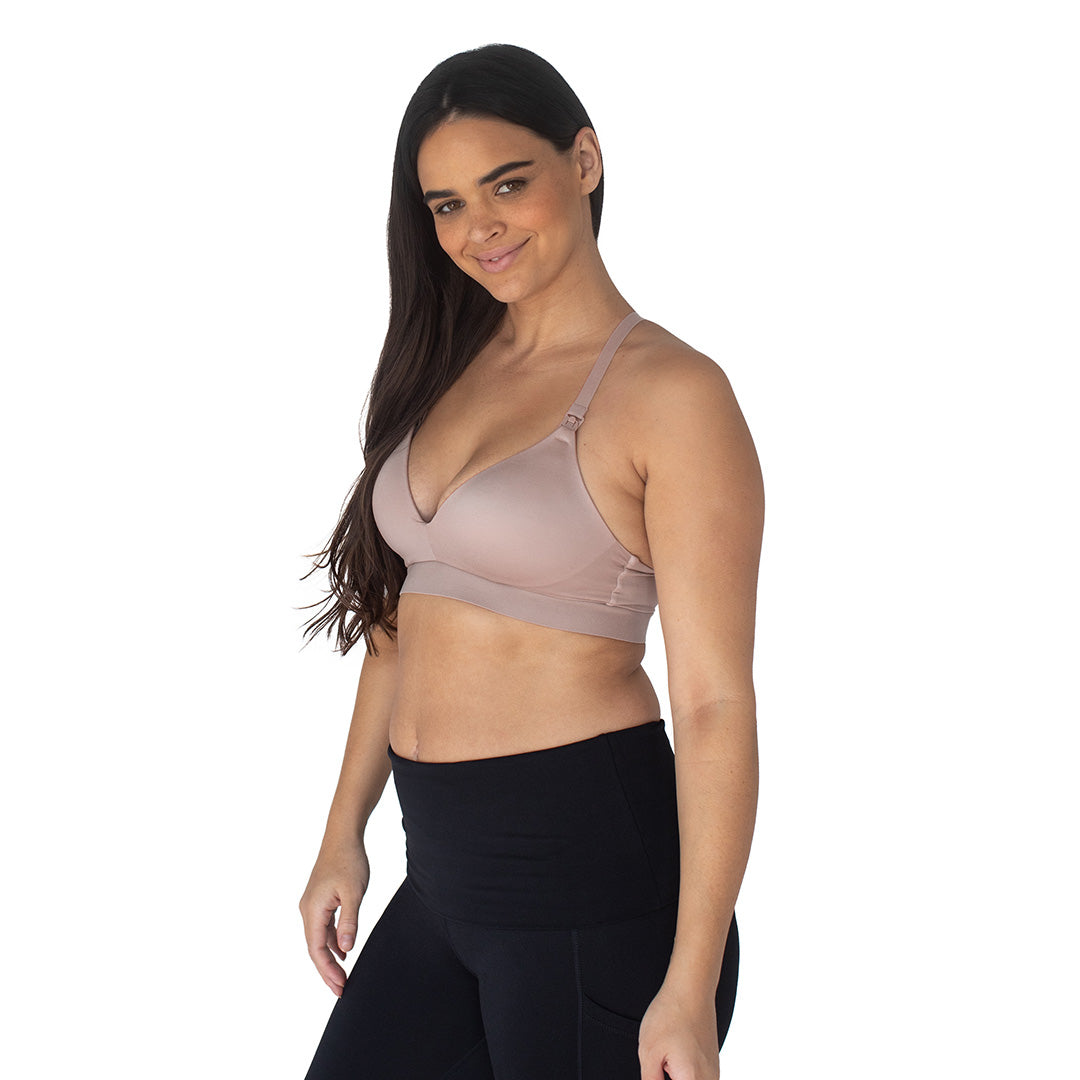 Minimalist Hands-Free Pumping & Nursing Plunge Bra | Lilac Stone - HoneyBug 