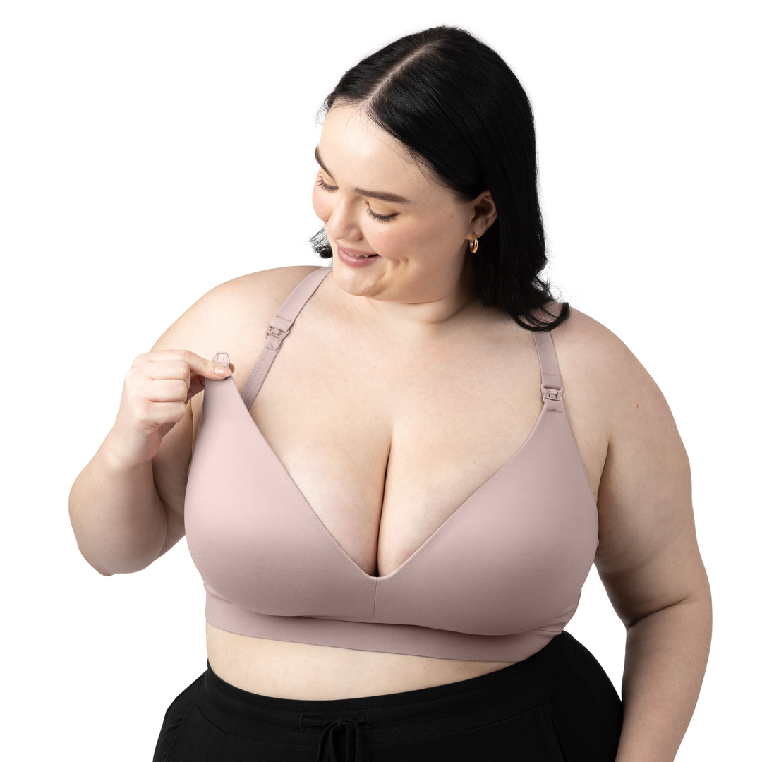 Minimalist Maternity & Nursing Plunge Bra | Lilac Stone - HoneyBug 