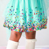 Aqua Confetti Tutu - HoneyBug 