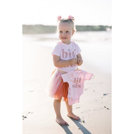 Lil Sis Short Sleeve Bodysuit - Ballet - HoneyBug 