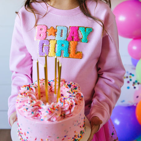 Birthday Girl Patch Sweatshirt - Pink - HoneyBug 