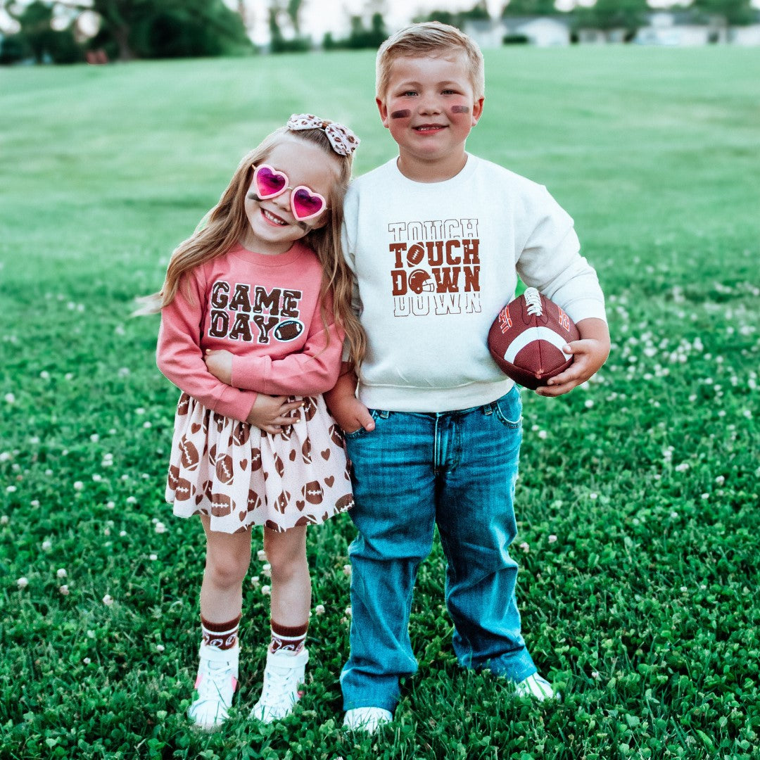 Game Day Patch Sweatshirt - Dusty Rose