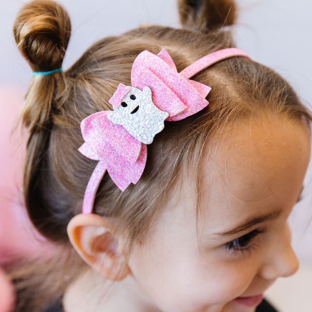 Girly Ghost Halloween Bow Headband