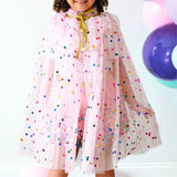 Pink Confetti Cape - HoneyBug 