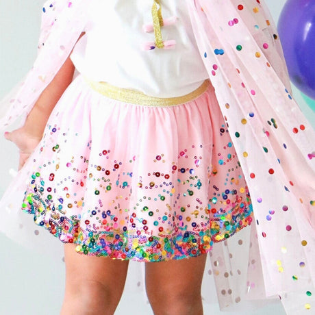 Pink Confetti Cape - HoneyBug 