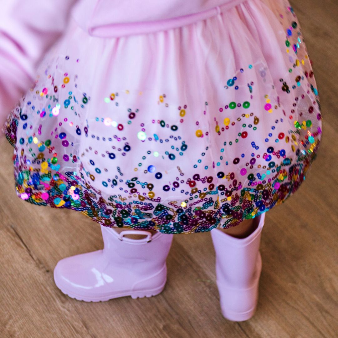 Pink Confetti Tutu - HoneyBug 