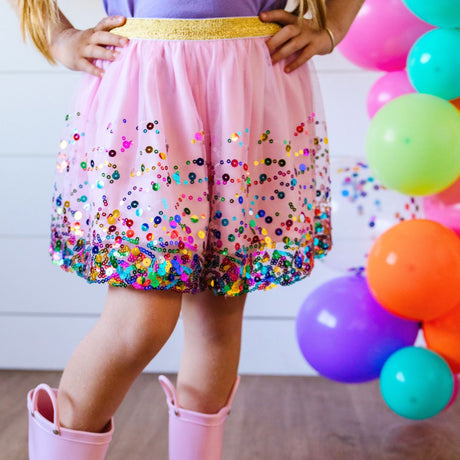 Pink Confetti Tutu - HoneyBug 