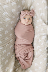 Dusty Rose Bamboo Stretch Swaddle - HoneyBug 