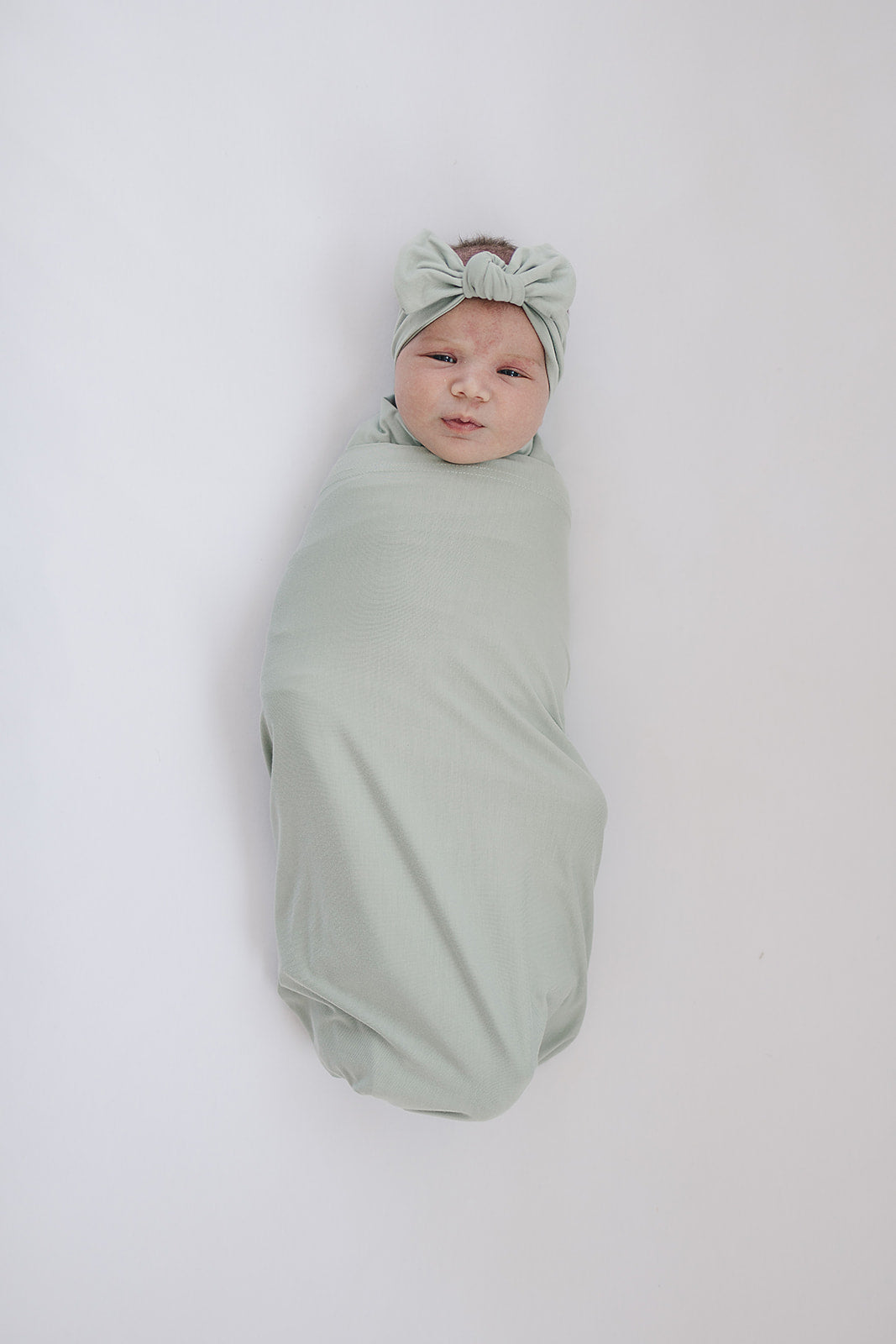 Sage Bamboo Stretch Swaddle - HoneyBug 