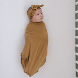 Mustard Bamboo Stretch Swaddle - HoneyBug 