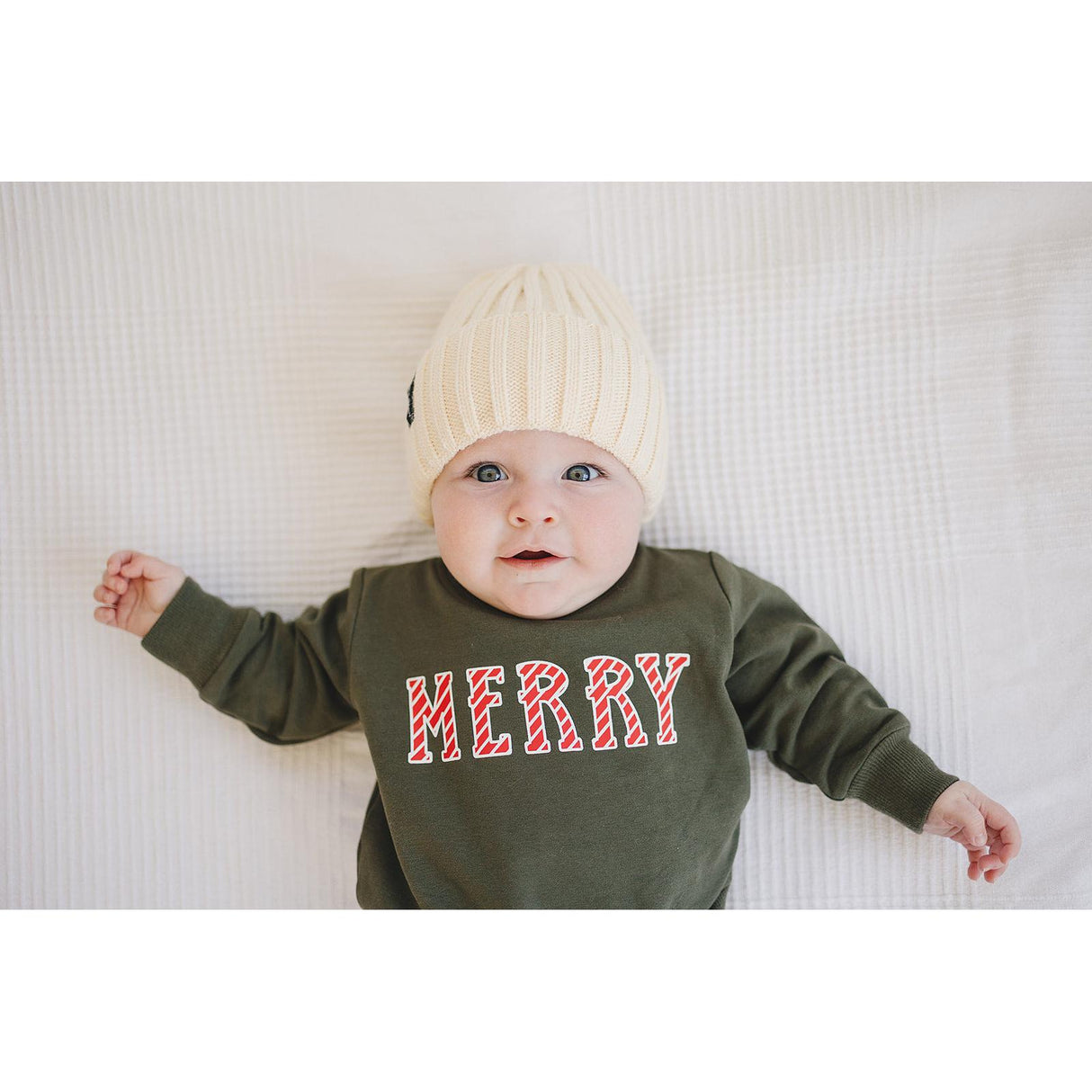 Cream Chunky Knit Beanie - HoneyBug 