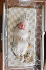 Oatmeal Bamboo Newborn Knot Hat