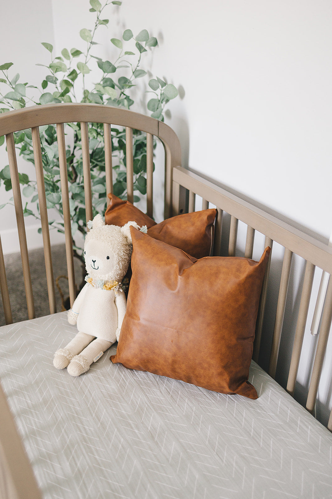 Desert Sage Muslin Crib Sheet - HoneyBug 