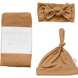 Mustard Bamboo Hat OR Head Wrap Set - HoneyBug 