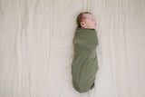 Olive Bamboo Stretch Swaddle - HoneyBug 