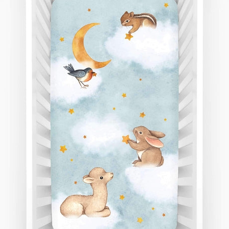 Goodnight Wonderland Standard Size Crib Sheet - HoneyBug 